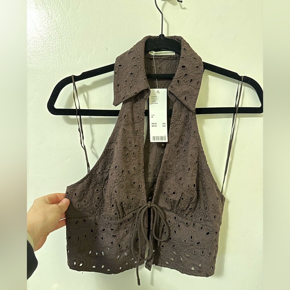 Urban Outfitters Crop tie front M